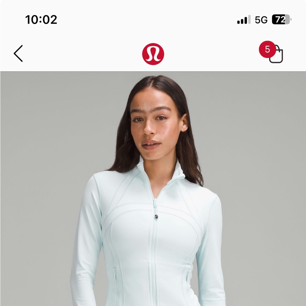 Lululemon cropped sheer blue define jacket (4) Hit me with offers need gone asap